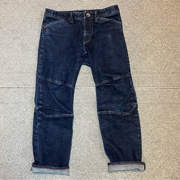 Mountain Hardwear Redline Selvedge Jeans Men’s Size 33X28 Double Knee Raw Denim - Picture 1 of 16